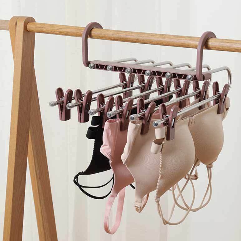 하나의 옷걸이에 6장의 옷을 걸 수 있는