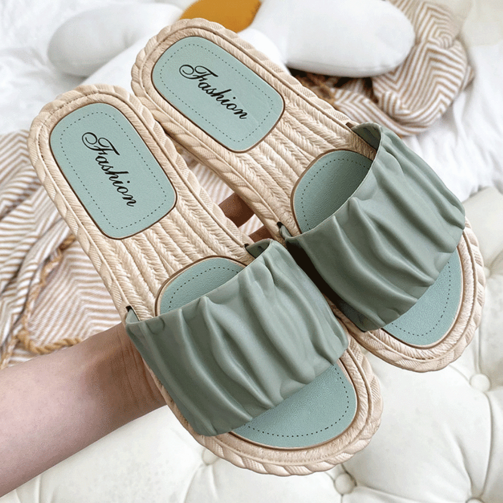 시원한 라탄느낌의 바닥이 되어있어 여름에 착용하기 너무 좋은 상품이예요. <중국구매대행 추천 여름 슬리퍼>