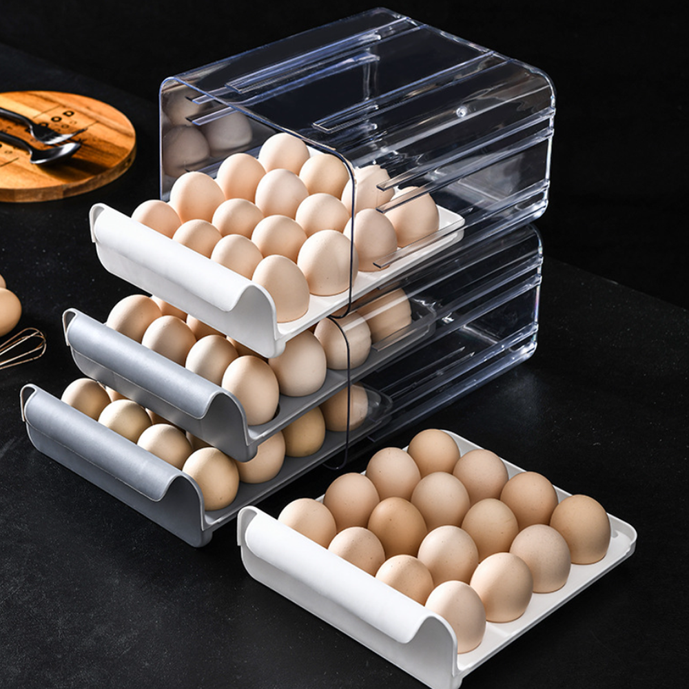 투명 박스안에 서랍처럼 열 수 있는 계란통이 들어있어 빼고 넣기 쉬워요. <중국구매대행 추천 계란박스>