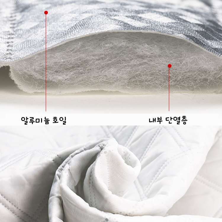 알루미늄 호일과 단열층으로 처리되어 열과, 냉을 모두 잘 막아주고 안쪽은 부드러운 천으로 만들어 자동차 유리를 보호할 수 있게 했습니다. <중국구매대행 추천 자동차 서리방지 패드>