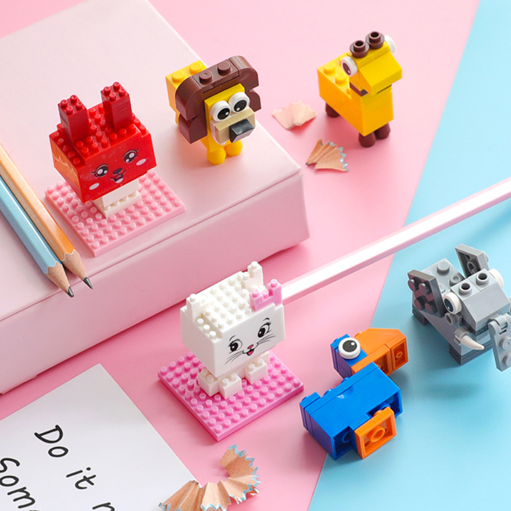 색감도 다양, 캐릭터도 다양 너무 예쁜 제품이예요. <중국구매대행 추천 블럭 DIY 연필깍기>