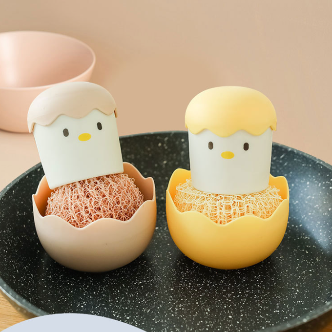 색상은 핑크와 옐로우 두 가지 색상으로 제작이 되어있는 상품입니다. <중국구매대행 추천 달걀 병아리 세척 브러쉬>