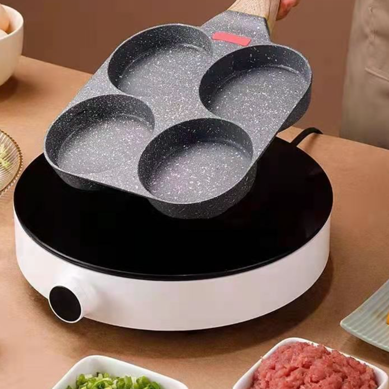 인덕션, 가스렌지 모두 사용할 수 있는 프라이팬으로 사용 하기 좋아요. <알리바바구매대행 추천 4구프라이팬>