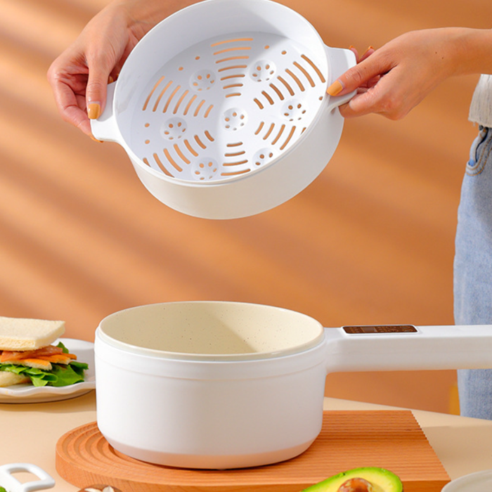찜기판이 함께 들어있어, 만두나 떡 등을 간편하게 찌기에도 너무 좋아요. <알리바바구매대행 추천 전기 냄비>