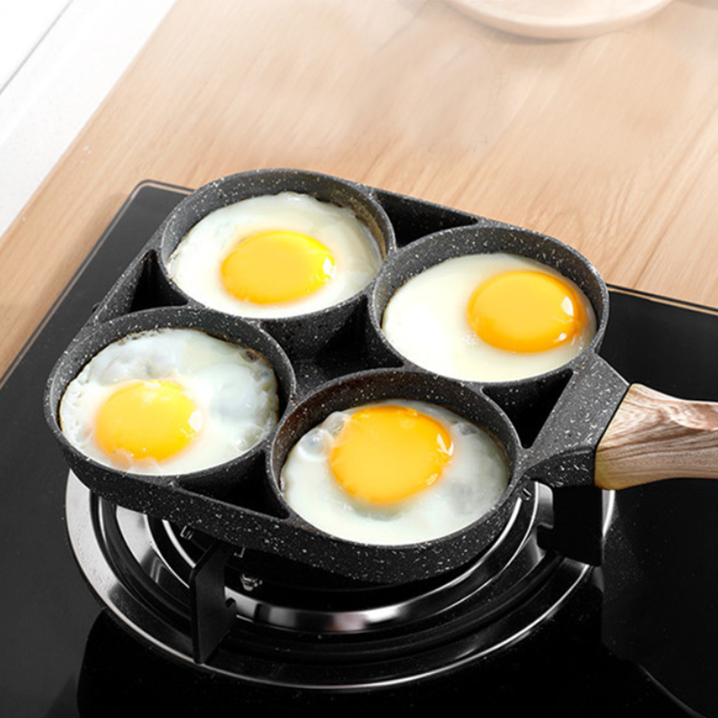 계란을 예쁘게 굽기에도 좋고, 핫케이크, 호떡 등을 넣어 구워도 아주 좋아요. <알리바바구매대행 추천 4구프라이팬>행