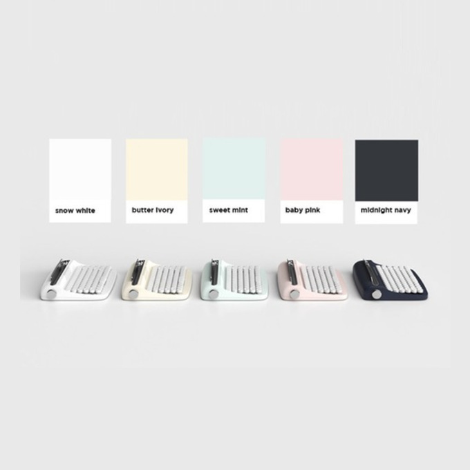 색상은 화이트와 버터아이보리, 민트, 핑크, 다크네이비 색상 총 다섯 가지로 제작되어있습니다. <알리바바구매대행 추천 태블릿 블루투스 키보드>