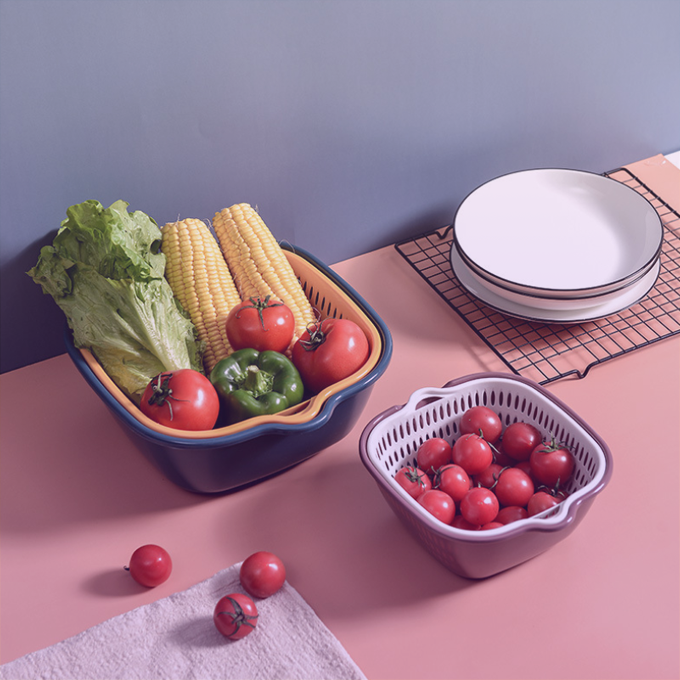 물빠짐 바구니가 함께 들어있어 야채나 과일이 씻기 편한 야채 바구니 상품입니다. <알리바바구매대행 추천 물빠짐 야채 바구니>